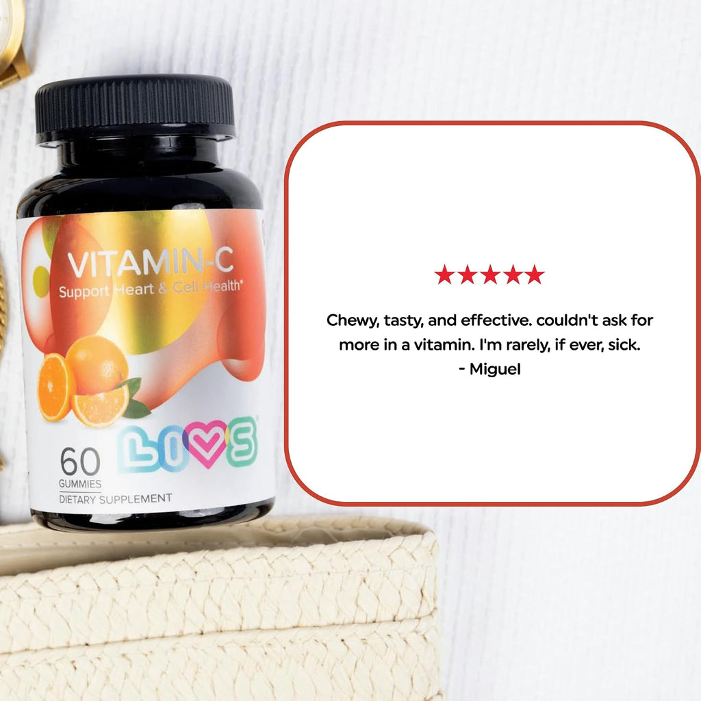 LIVS Vitamina C 250mg Gomitas para Niños y Adultos - 60 unidades