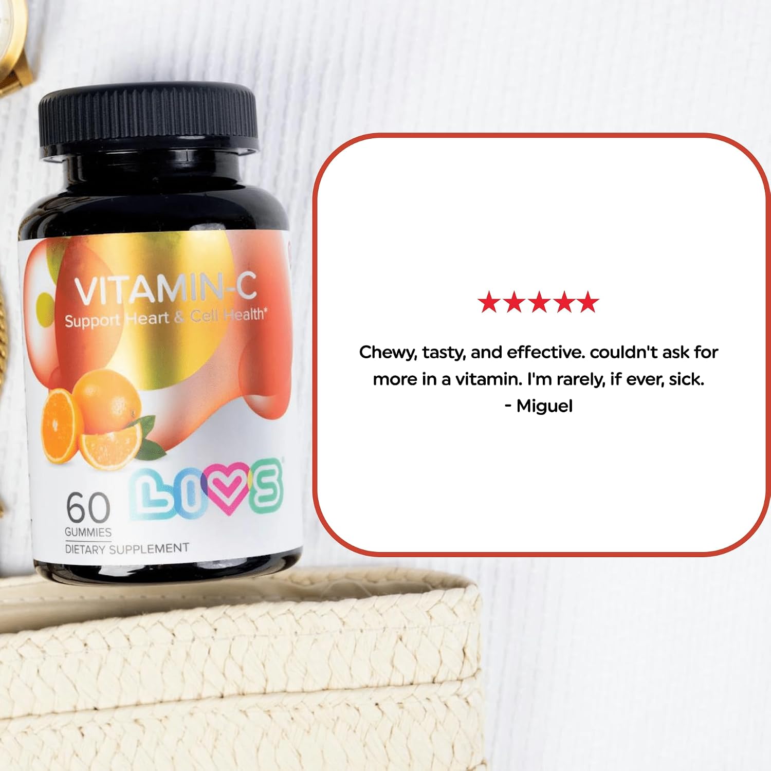 LIVS Vitamina C 250mg Gomitas para Niños y Adultos - 60 unidades