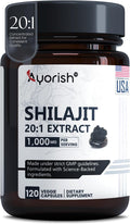 Ayorish Cápsulas de Shilajit Puro 1000mg con Ácido Fúlvico y Minerales Traza (120 cápsulas)
