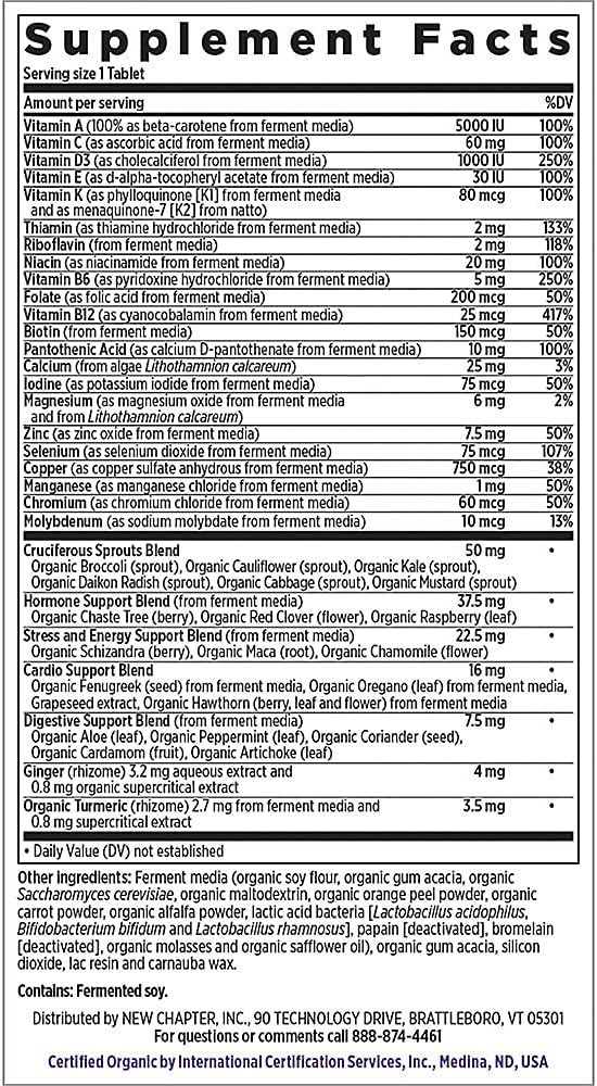 New Chapter Every Woman's One Daily 40+ Multivitamin, Fermented with Probiotics, 24 Tablets