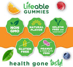 Lifeable Vitamina D3 10000 IU Gummies - Sabor Fresa - 90 Gummies