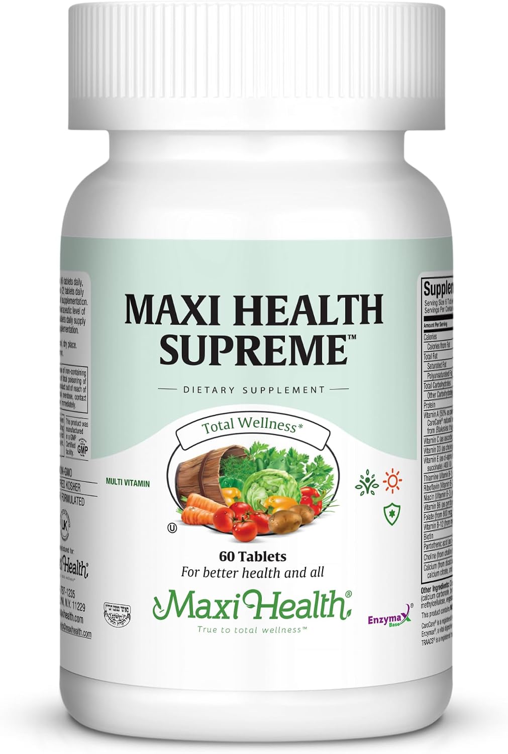 Supreme Multivitamínico para Hombres y Mujeres – Alta Potencia con Minerales, CoQ10 y Antioxidantes – 60 Comprimidos
