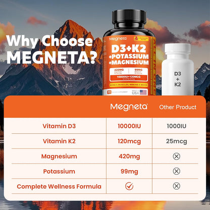 Vitamina D3 K2 (MK-7) 10.000 UI con Magnesio – Vitamina K2 (menaquinona-7): La variante MK-7 es la más – Image 7