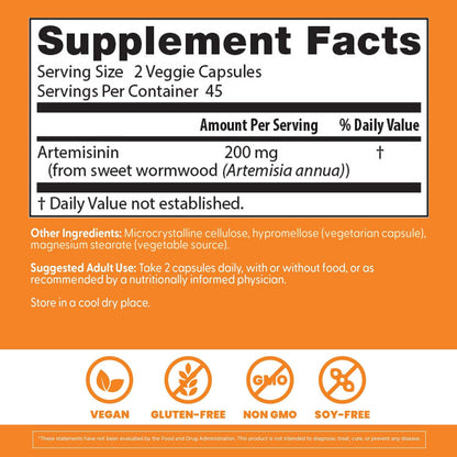 Doctor's Best Artemisinina 200 mg - 90 Cápsulas Vegetales – Image 4