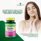 Biotina 5000 mcg 120 Cápsulas Blandas – Suplemento de Biotina de Alta Potencia, Vitamina B7 para Cabello, Piel y Uñas (Lote de 2)