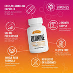 Cápsulas de Quinina Natural – Corteza de Cinchona 500 mg, 120 Comprimidos – Suplemento para Calambres y Digestión