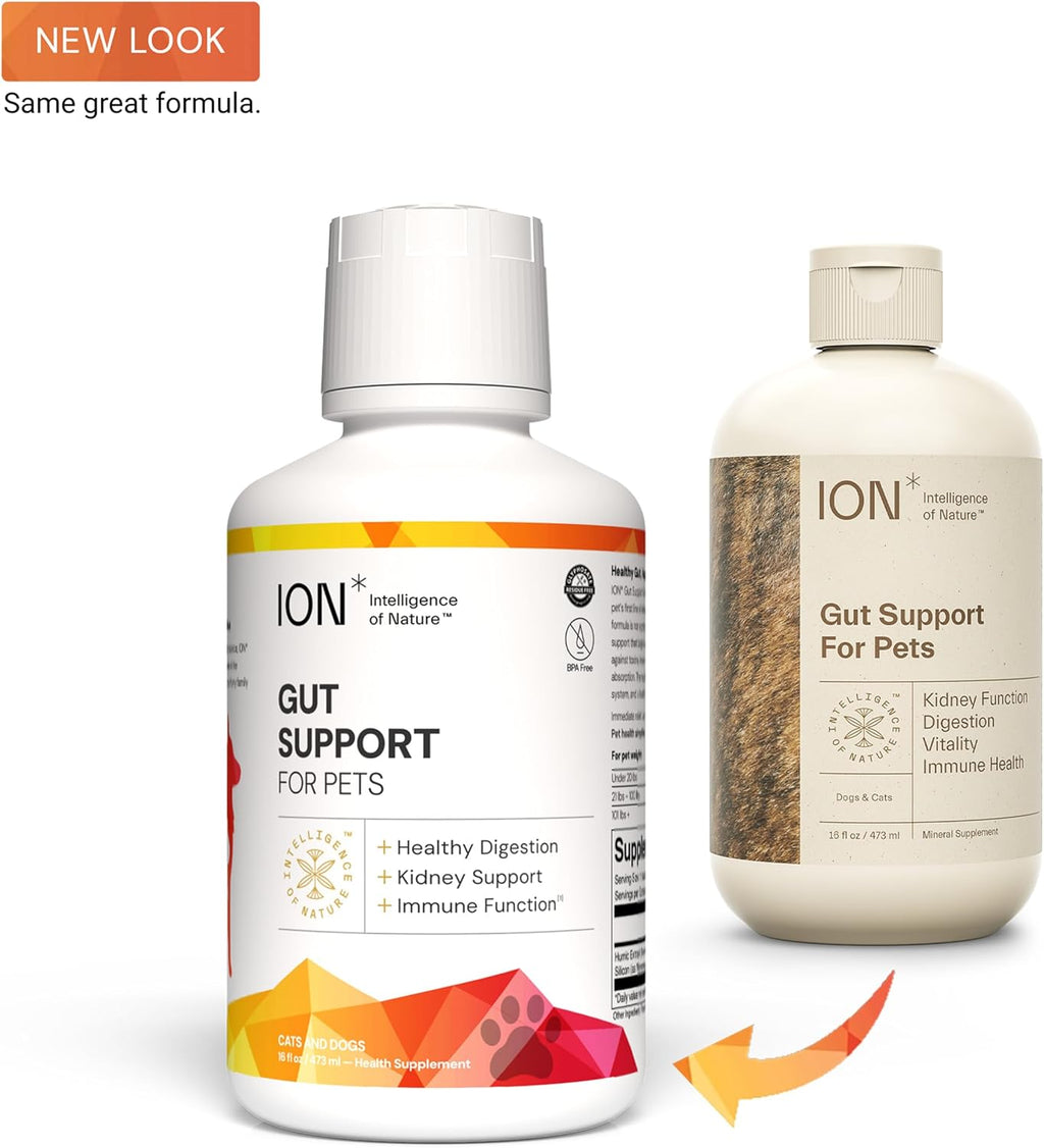 ION* Gut Support For Pets - Suplemento Líquido para la Salud Intestinal de Perros y Gatos - 473 ml