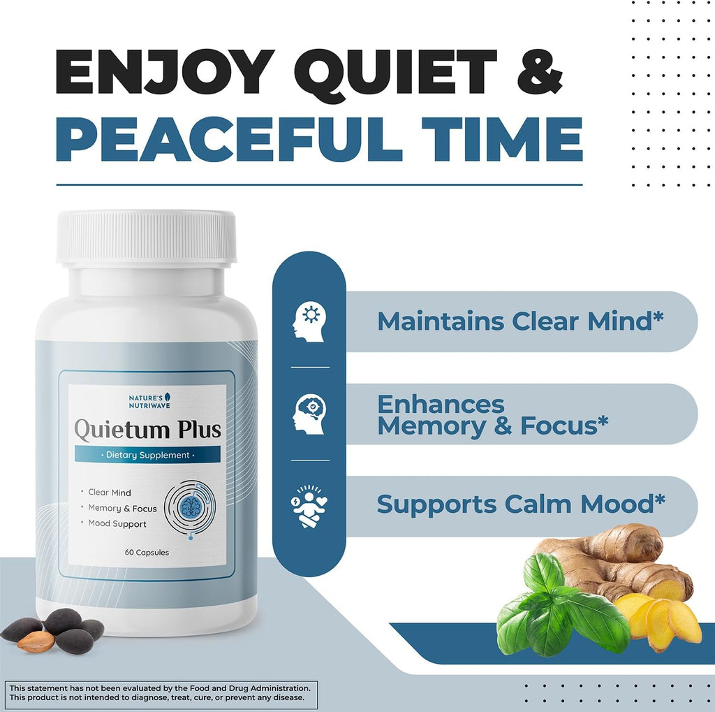 Quietum Plus – Cápsulas de Extractos Herbales – 60 Cápsulas