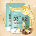 VivoNu Vitamina D3 K2 10000 UI con MK7 y Aceite de Coco Virgen - 600 Cápsulas Blandas (2 Paquetes de 300)