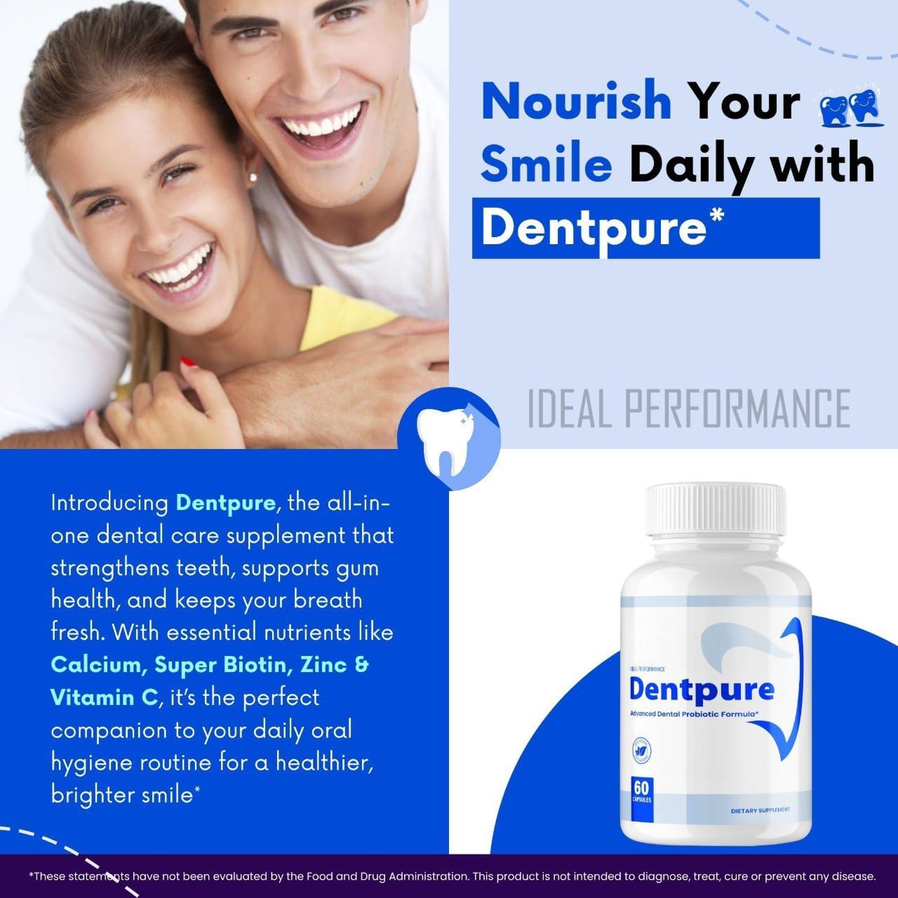 Dentpure Probióticos Orales para Dientes y Encías - Cápsulas de Máxima Potencia - 3 Pack