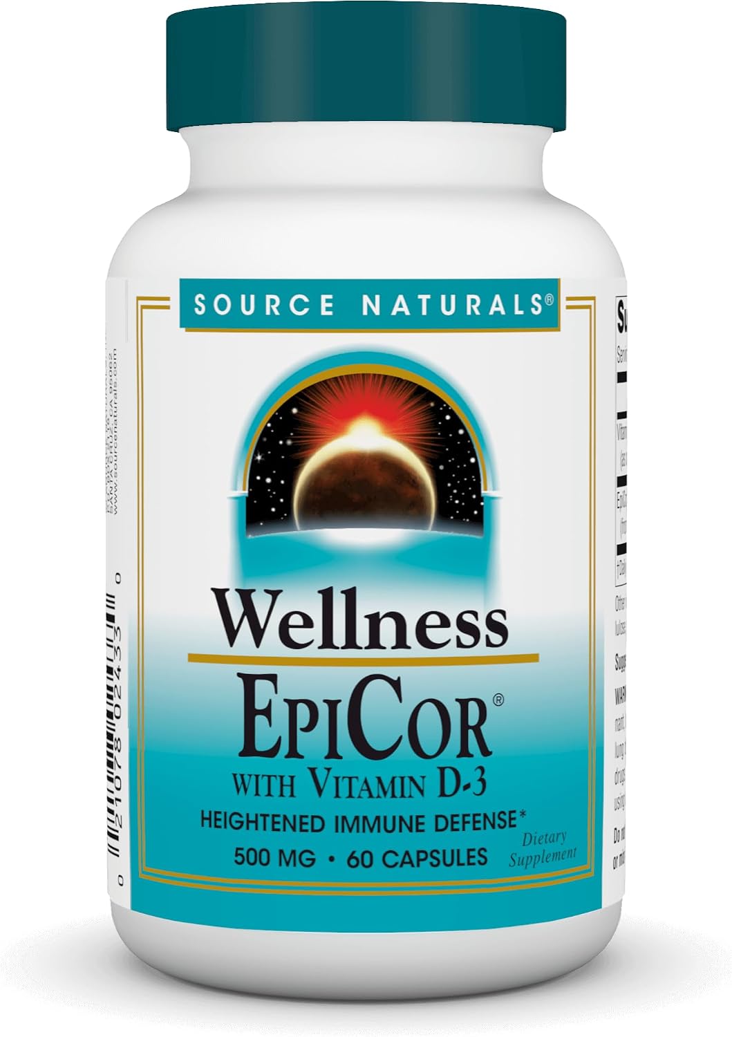 Source Naturals Wellness EpiCor con vitamina D3 - 30 cápsulas