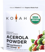 KOYAH Polvo de Acerola Orgánica Liofilizada - Vitamina C Natural, 60 Raciones