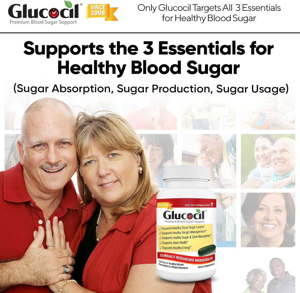 Glucocil – Cápsulas Blandas – Apoyo para el Azúcar en Sangre