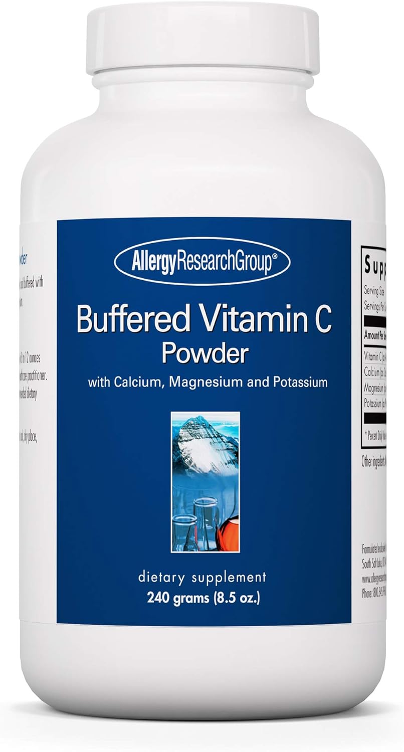 ARG Buffered Vitamin C Powder - Vitamina C Tamponada con Minerales - 102 Porciones - 241 g