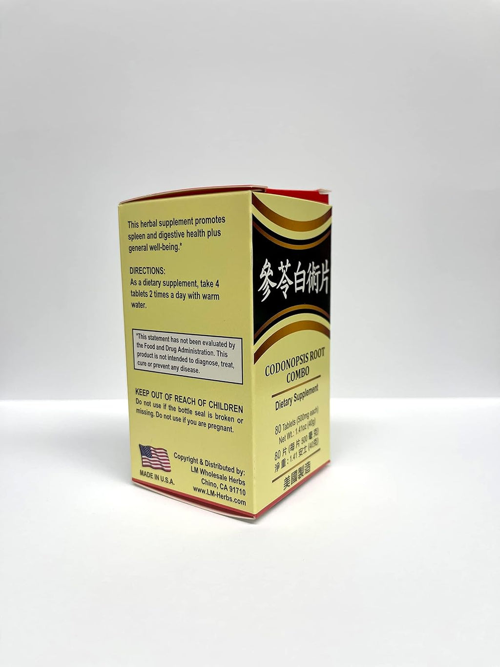 Combinación de Raíz de Codonopsis - Suplemento Herbal Digestivo 80 Comprimidos