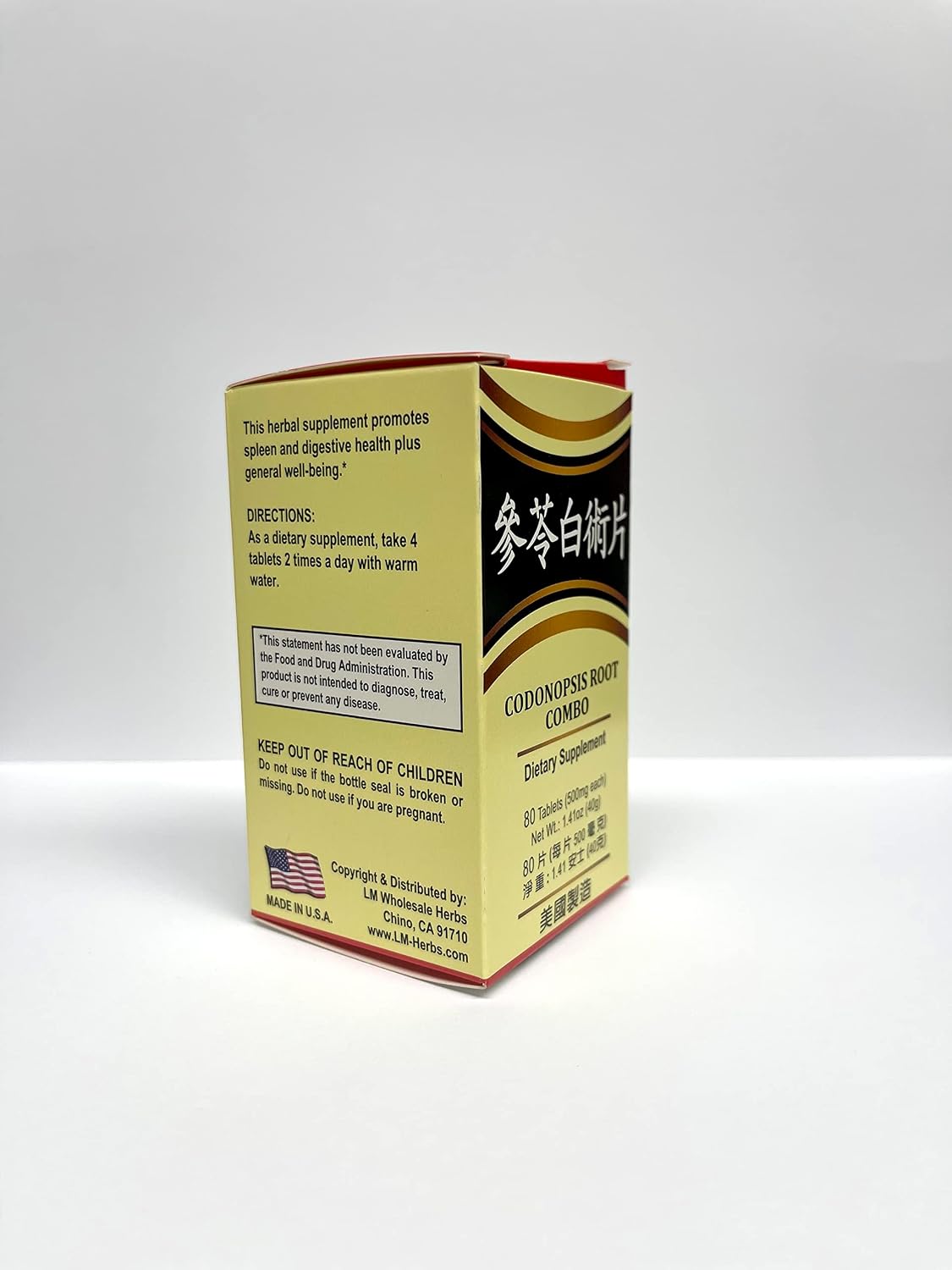 Combinación de Raíz de Codonopsis - Suplemento Herbal Digestivo 80 Comprimidos