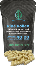 Polen de Pino en Polvo | Recolectado en la Naturaleza, Polen de Pino Canadiense Dorado | Polen del Pino Ponderosa, 20 g