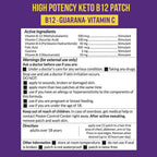 VitaPatch Parche Keto con B12 Metilcobalamina y Guaraná - 30 Parches
