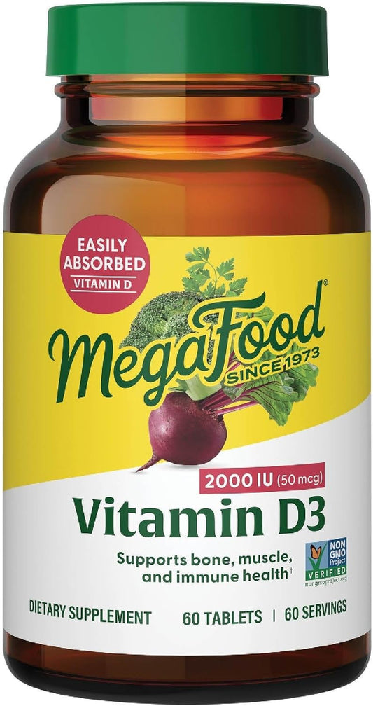 MegaFood Vitamina D3 2000 UI - 60 Comprimidos