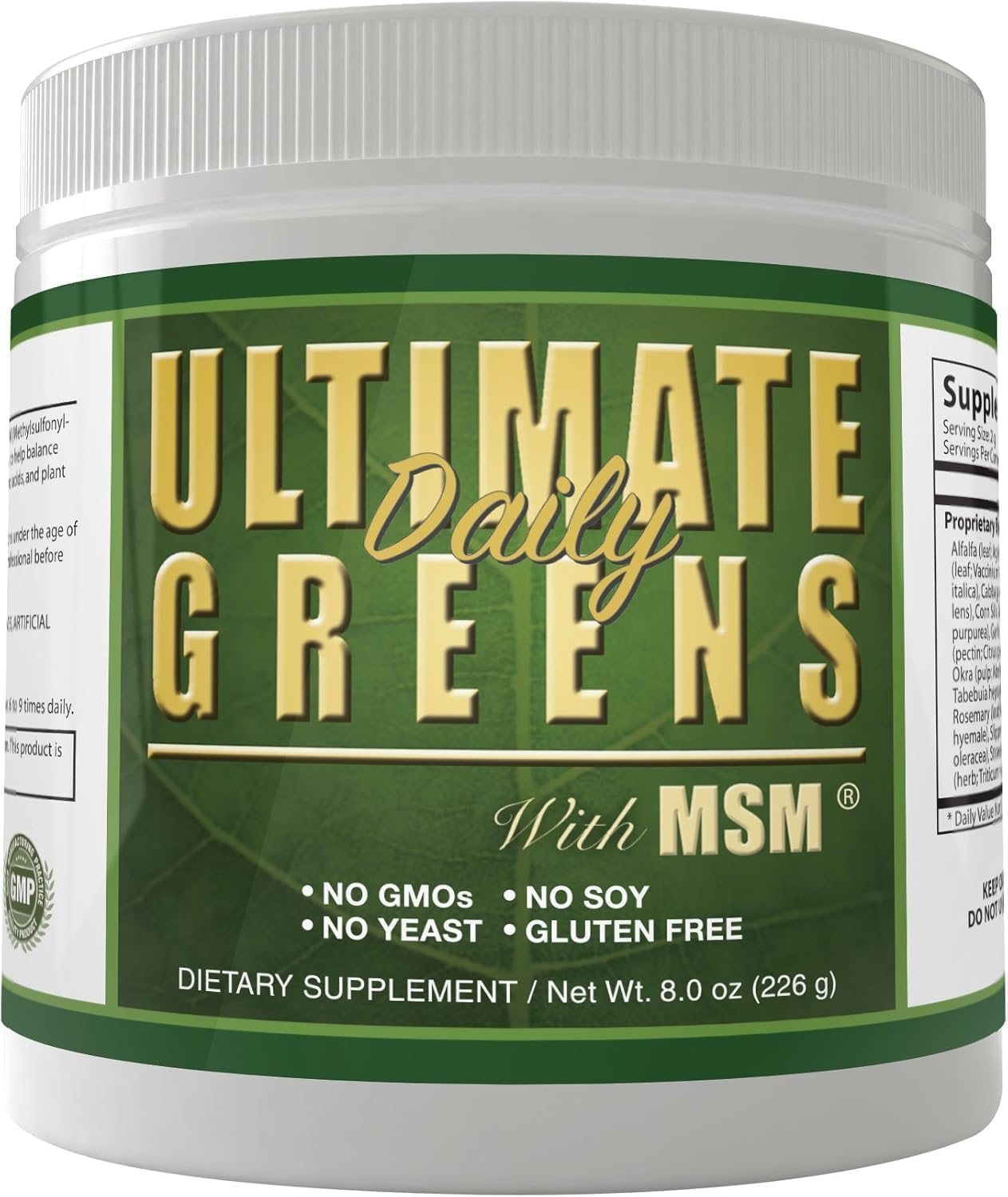 Daily Health Ultimate Greens Powder – Superalimento en Polvo Vegano, 3 Envases de 227 g