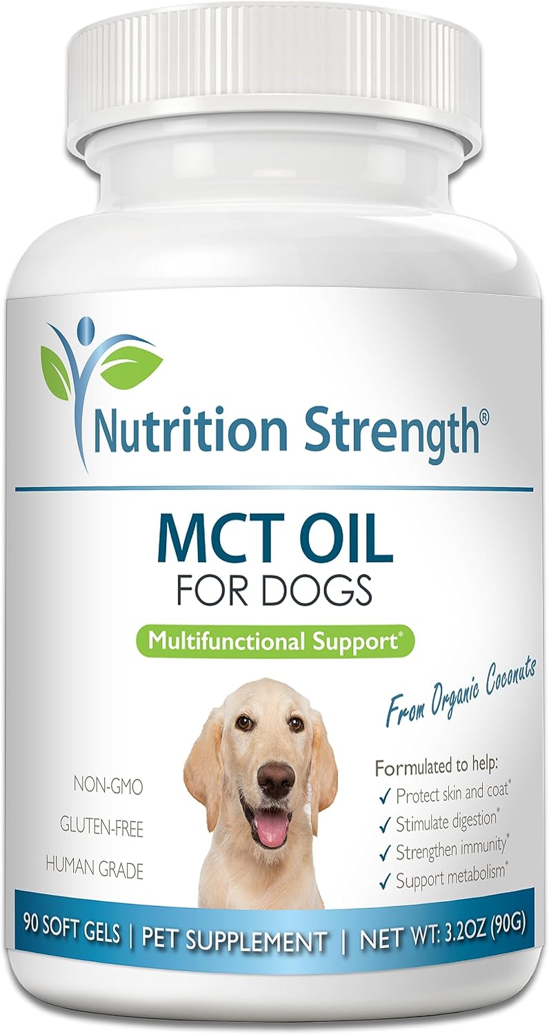 Omega 3 para Perros - Cápsulas de Aceite de Pescado con Alto EPA y DHA - Apoyo para Piel, Articulaciones y Salud General - 180 Cápsulas - Nutrition Strength