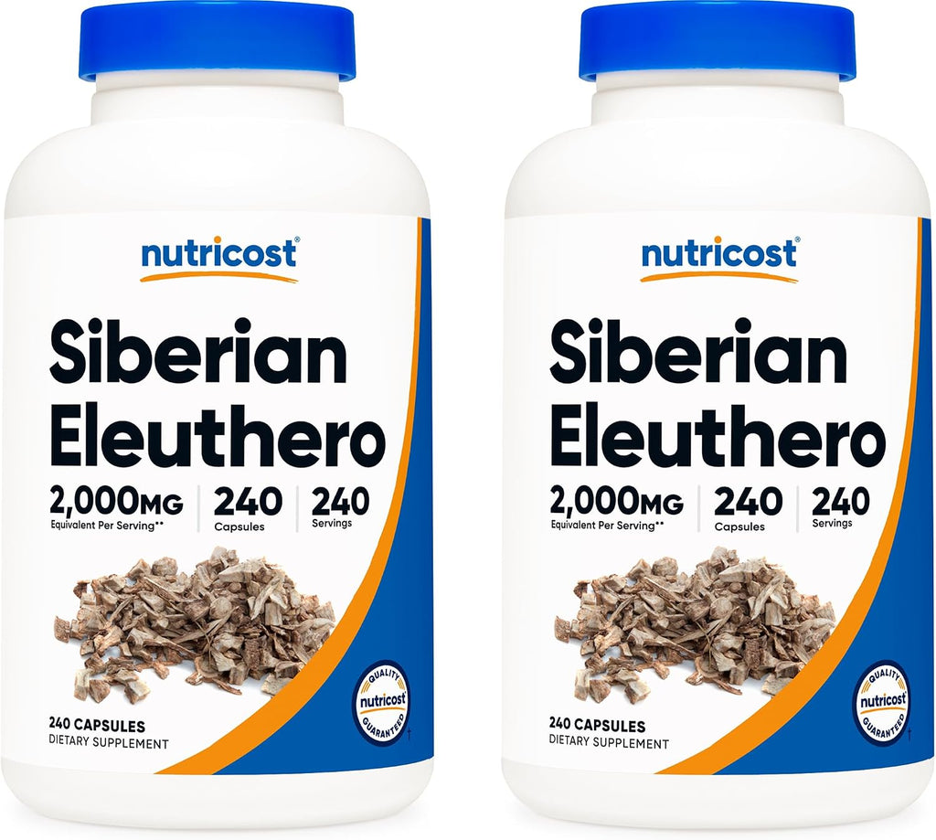 Nutricost Siberian Eleuthero 500mg, 240 Cápsulas - Eleutherococcus Senticosus