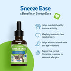 Pet Wellbeing Sneeze Ease for Dogs - Occasional Sneezing and Seasonal Allergy Relief - Vet-Formulated Herbal Supplement 2 oz (59 ml)