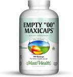 Maxi Health Cápsulas Vacías Tamaño 00 Vegetarianas - Kosher 500 uds