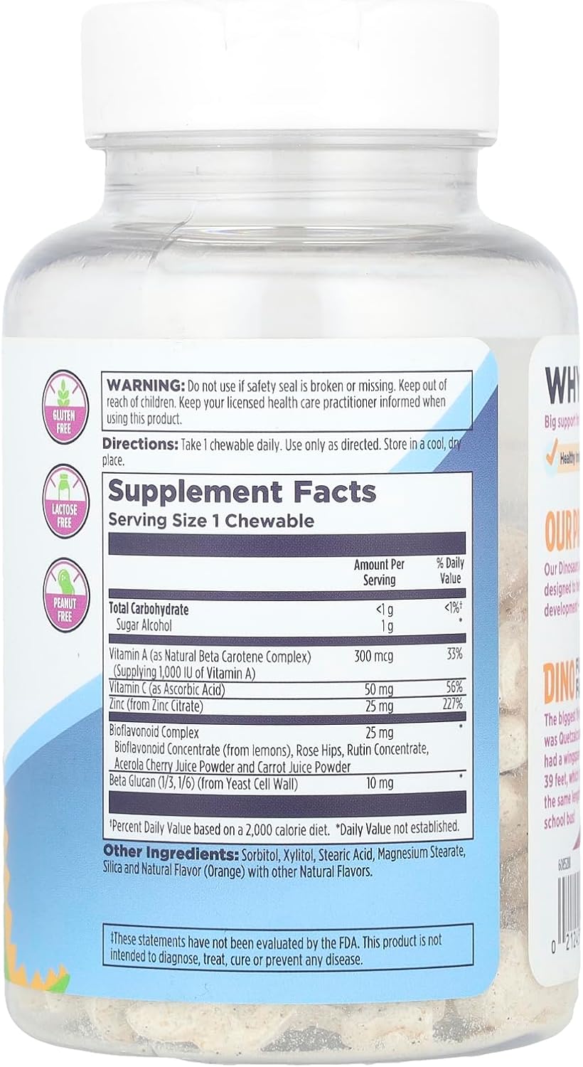 KAL Dinosaurs® Immuno-Raptor™ Chewable Orange Flavor, 60 Count