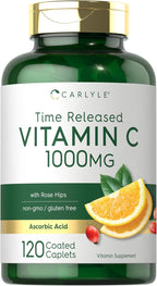 Carlyle Vitamina C 1000mg Liberación Prolongada con Rosa Mosqueta - 120 Comprimidos Vegetales