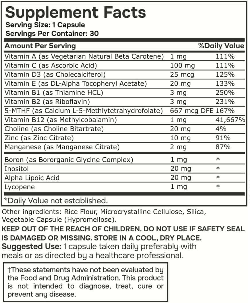 envitamin Methylated Multivitamin Multimineral Complex L Methylfolate 2 Pack