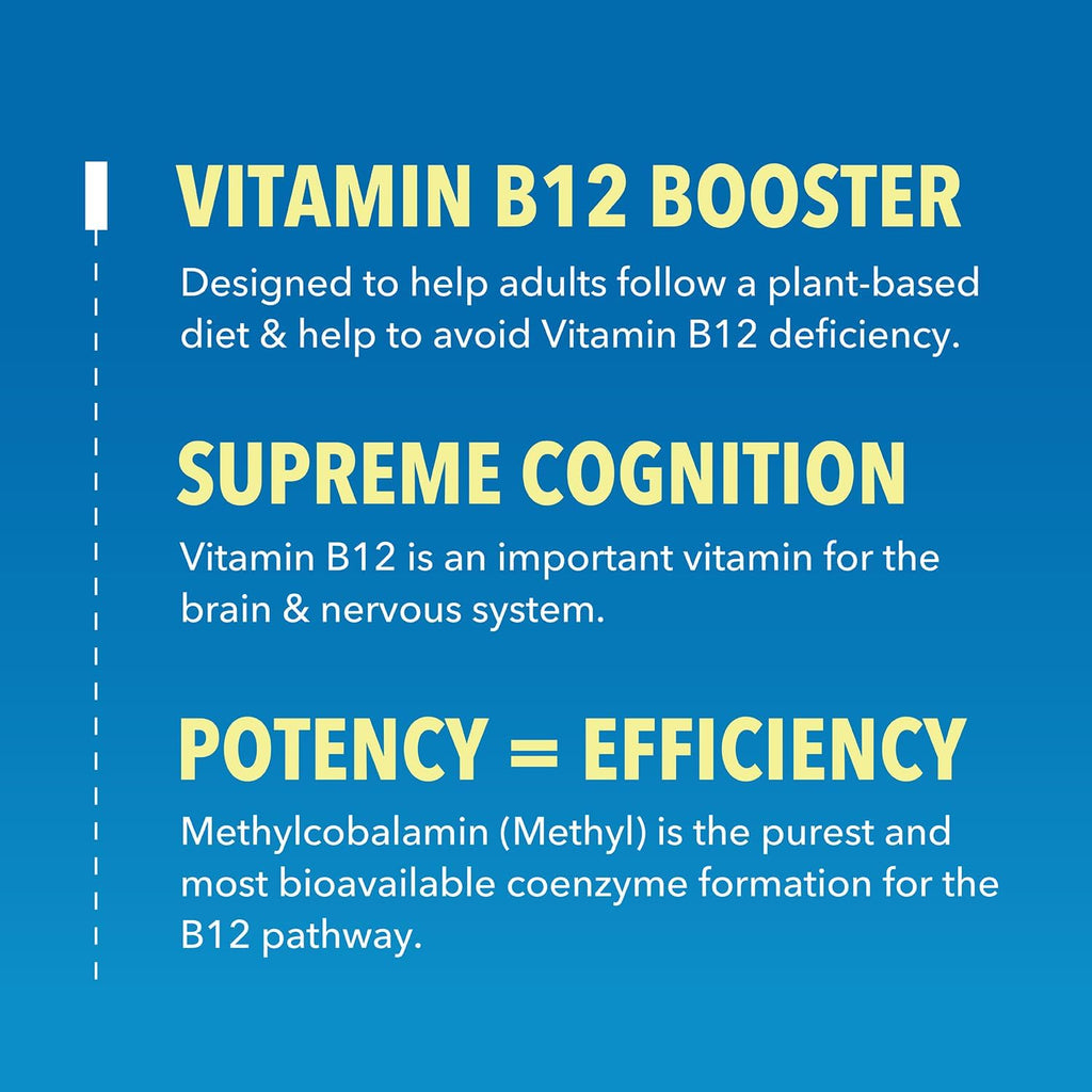 Vitamina B12 Líquida Orgánica - Metilcobalamina - 30 Dosis - Sabor Fresa