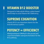 Vitamina B12 Líquida Orgánica - Metilcobalamina - 30 Dosis - Sabor Fresa