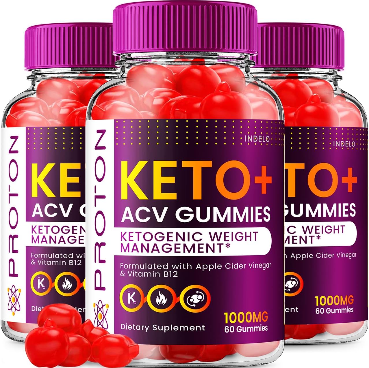 Proton Keto ACV Gummies Advanced (3 Paquetes) - 180 Gomitas