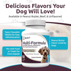 K9 Select Multi-Formula Vitaminas para Perros Pequeños - 90 Comprimidos Masticables Sabor Mantequilla de Cacahuete