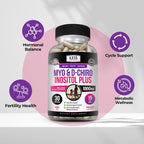 Kaya Naturals Myo y D-Chiro Inositol Plus para Mujeres, Vitamina B8 - 30 Cápsulas