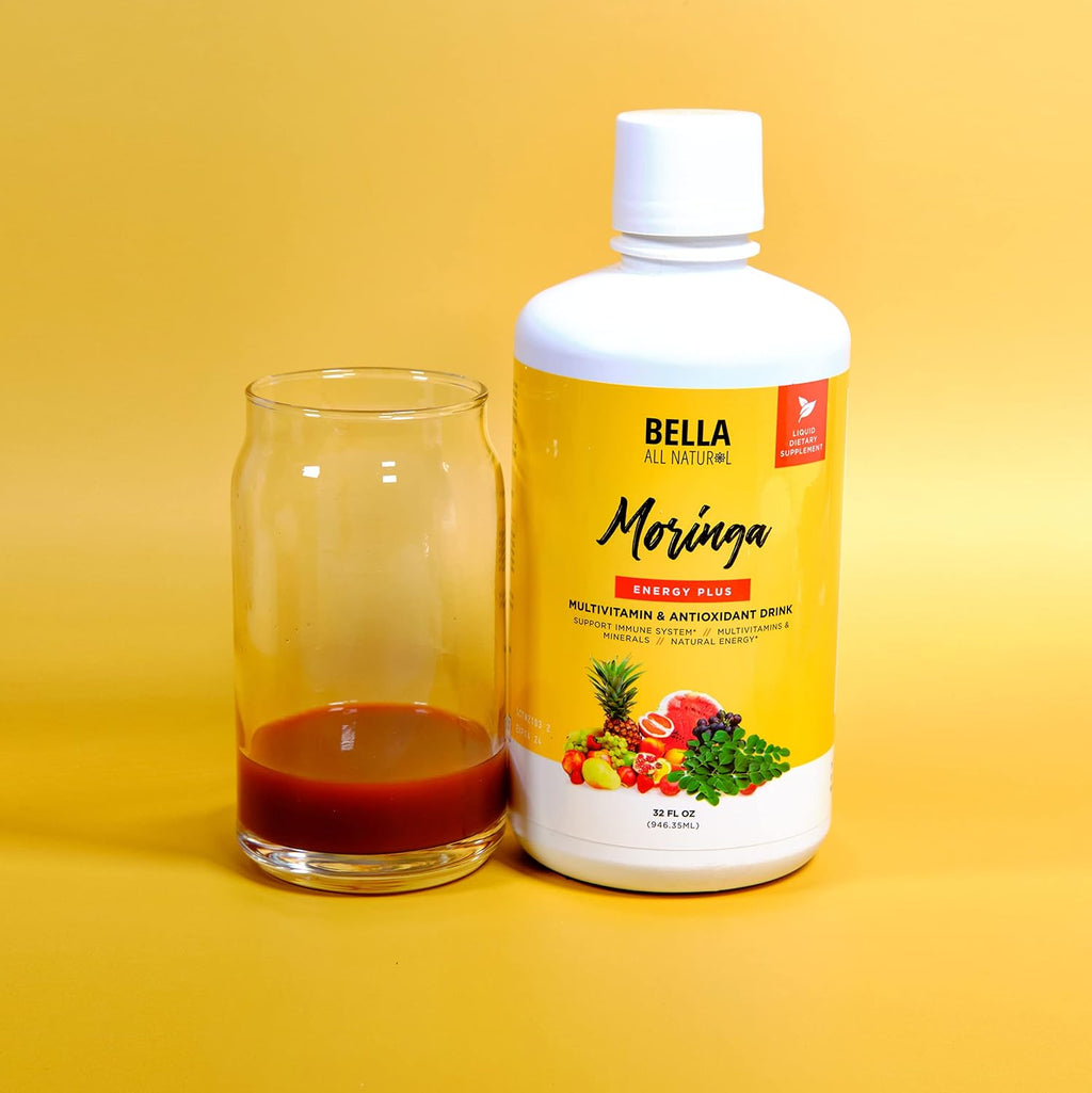 Bella All Natural Moringa Juice Energy Plus - Bebida Multivitamínica y Antioxidante - 946ml