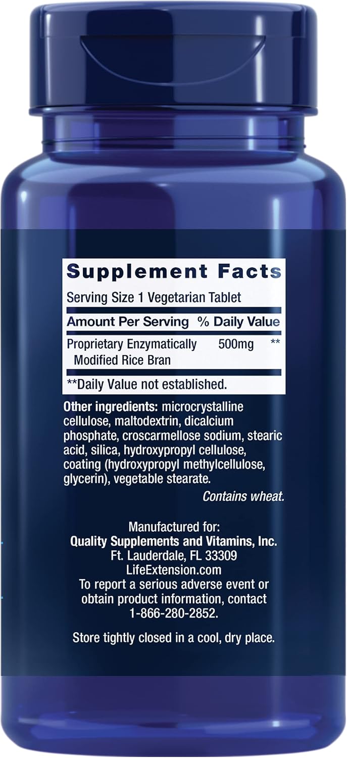 Life Extension NK Cell Activator™, Immune Support, NK Cell Activity, Enzymatically Modified Rice Bran, Non-GMO, Vegetarian, 30 Tablets