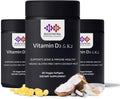 Biosyntra Vitamina D3+K2 con Aceite de Coco - 5000 UI D3 y 110 mcg K2 MK-7, Vegano, No GMO, 60 Cápsulas Blandas