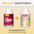 Jarrow Formulas Vitamina D3 62.5 mcg (2,500 UI) - 100 Cápsulas Blandas - Salud Ósea y Apoyo Inmunológico - Sin Gluten