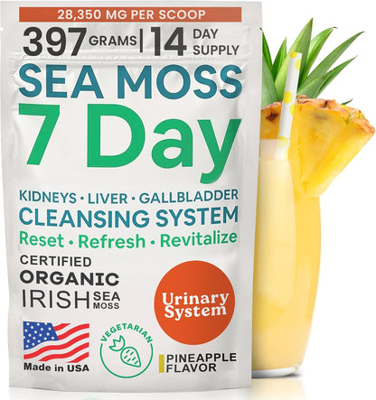 Atlantic Naturals Sea Moss 7 Day Detox - – Musgo marino (Sea Moss): Alga rica en minerales, tradicionalmente – Image 1