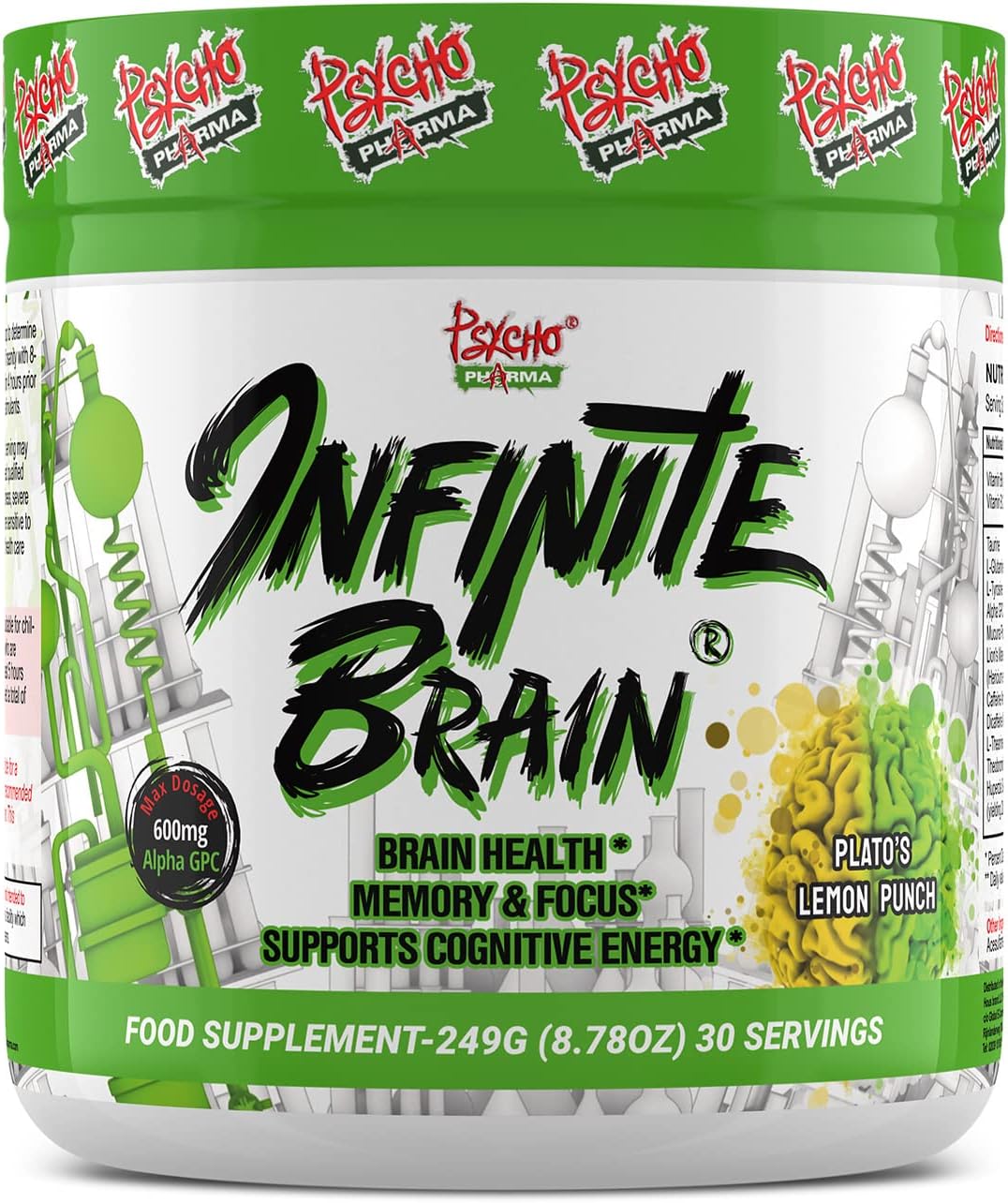 Psycho Pharma Infinite Brain Nootropic Game Changer - Compite y Gana (Mozart's Passion Mango, 30 raciones)