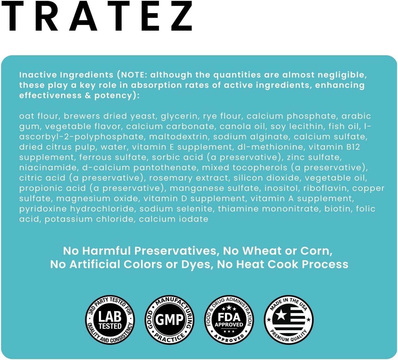 TRATEZ Multivitamínico para Perros 25-en-1 - Chews Blandos con Vitaminas y Minerales Esenciales, 60 Unidades