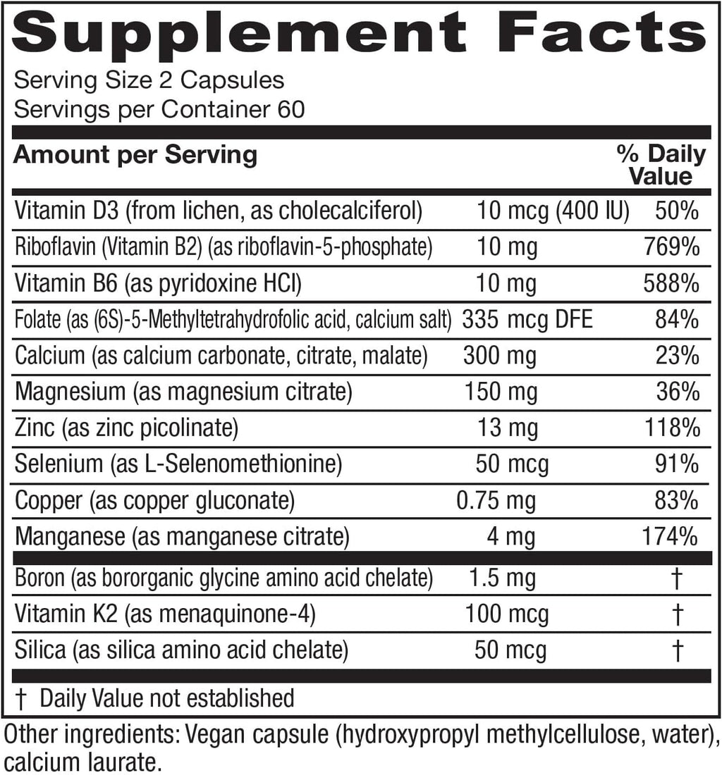 Vitanica Senior Symmetry, Multivitamínico y Minerales para Mayores de 65 Años, Vegano, 180 Cápsulas