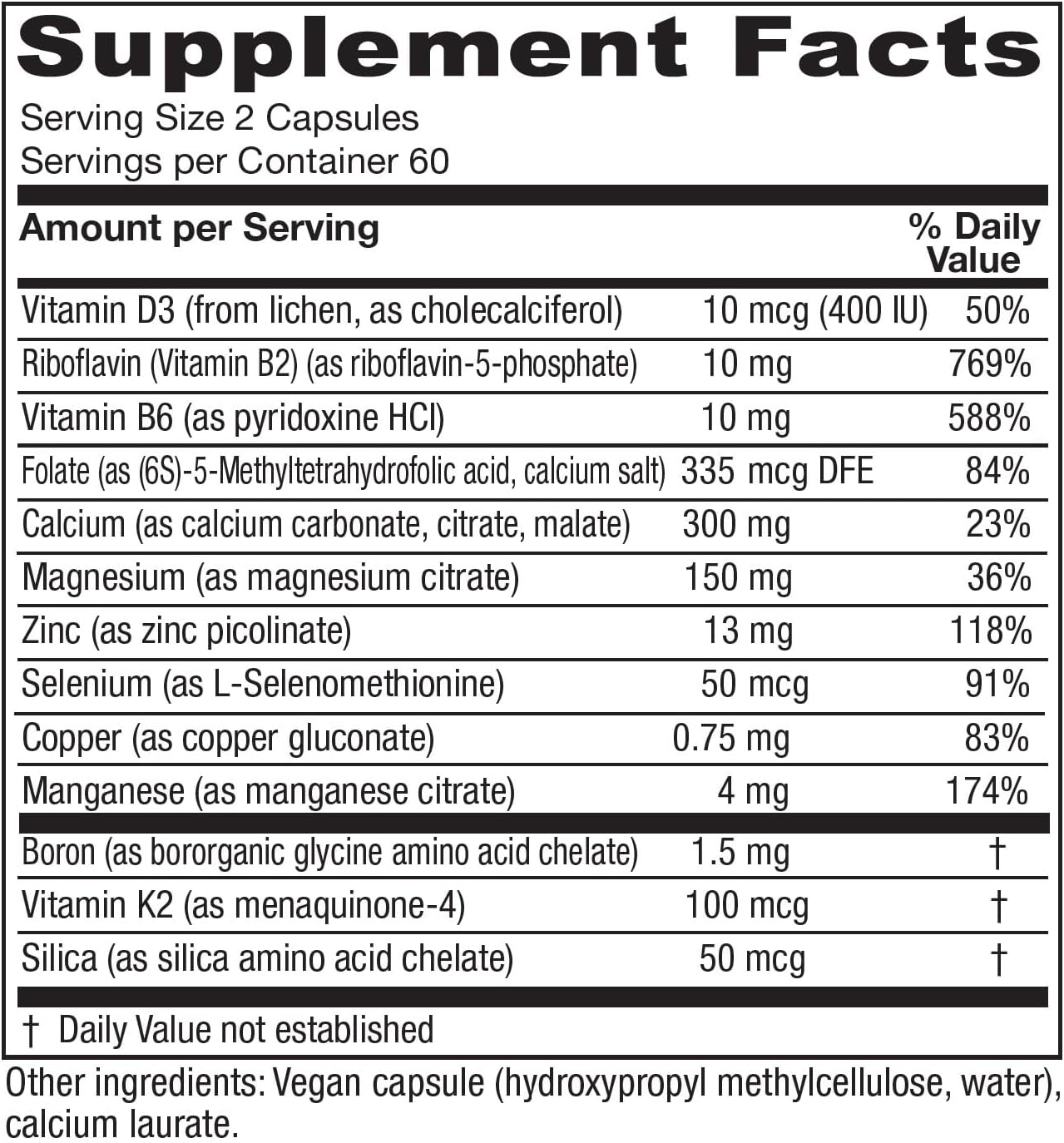 Vitanica Senior Symmetry, Multivitamínico y Minerales para Mayores de 65 Años, Vegano, 180 Cápsulas