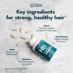 Essential Elements Hair Hero - Biotina 5000 mcg para hombres, 60 cápsulas (pack de 2)