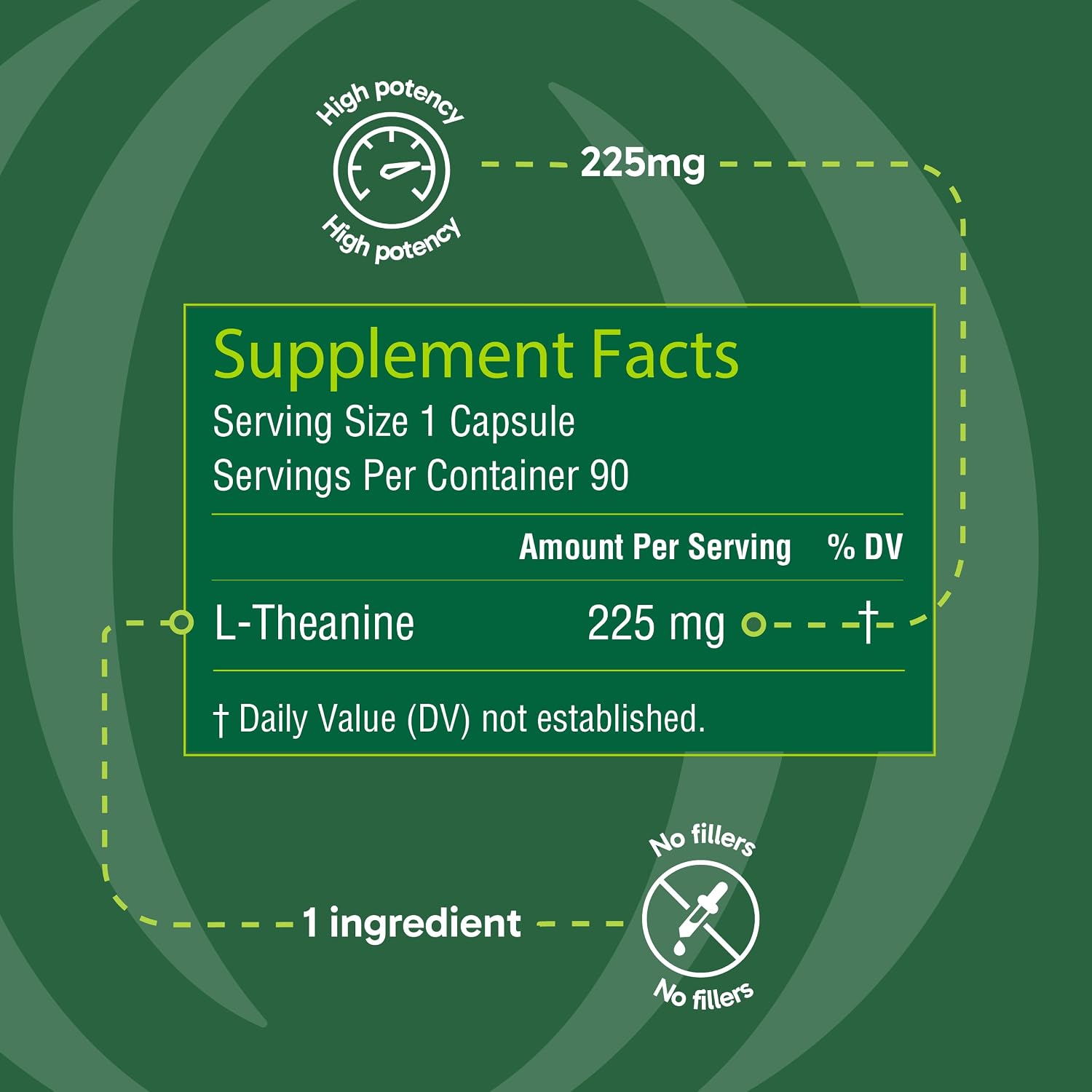 Organika L-Teanina 225 mg – 90 cápsulas