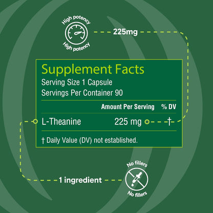 Organika L-Teanina 225 mg – 90 cápsulas – Equilibrio emocional: La modulación de neurotransmisores favorece un – Image 3