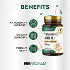 Vitamina E con Aceite de Oliva 400 UI, 120 Cápsulas Blandas - Built by Nature