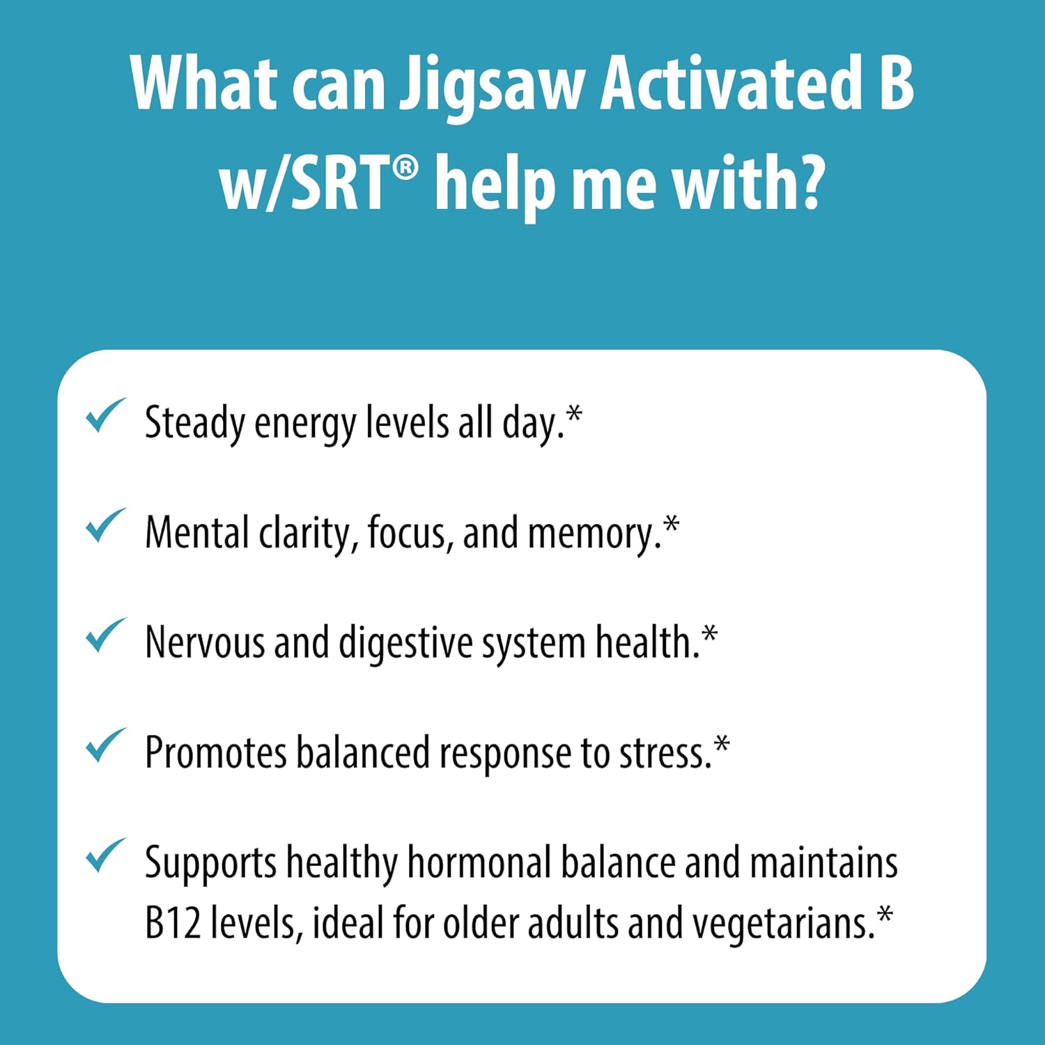 Jigsaw Health - B activada con SRT, 120 tabletas